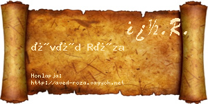 Ávéd Róza névjegykártya