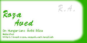 roza aved business card