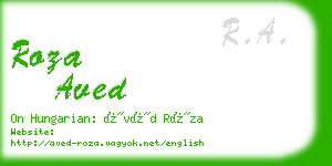 roza aved business card